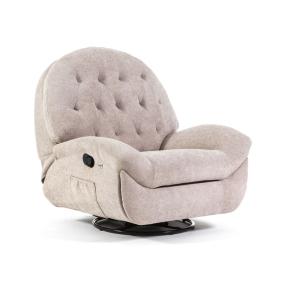 Fauteuil inclinable 3 positions, pivotant et à bascule beig…