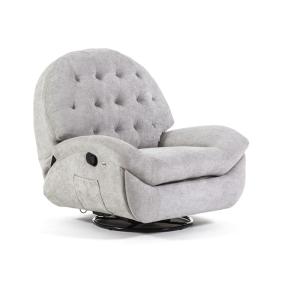 Fauteuil inclinable 3 positions, pivotant et à bascule gris