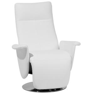 Fauteuil inclinable cuir pu blanc