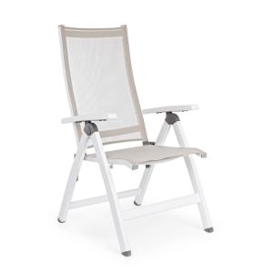 Fauteuil inclinable en aluminium blanc