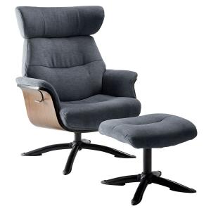 Fauteuil  inclinable   repose-pieds gris bleu