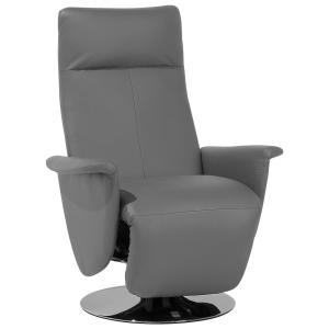 Fauteuil inclinable repose-pieds inclus cuir pu gris