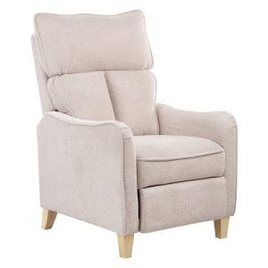 Fauteuil inclinable repose-pieds inclus tissu beige