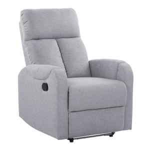 Fauteuil inclinable repose-pieds inclus tissu gris
