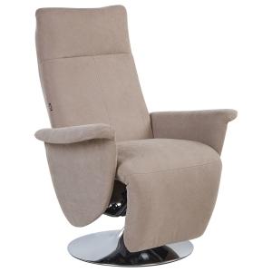 Fauteuil inclinable repose-pieds inclus tissu taupe