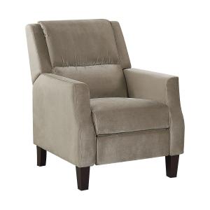 Fauteuil inclinable velours taupe