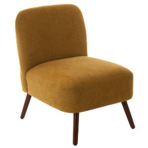 Fauteuil   jaune jaune moutarde en tissu