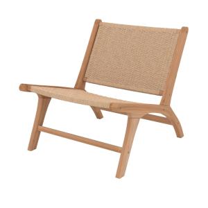 Fauteuil Kilka en bois de teck et cordage en loom