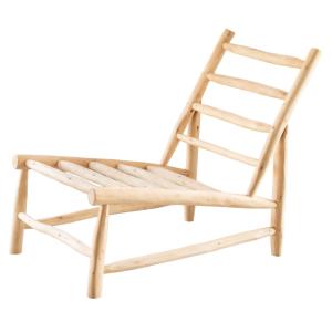 Fauteuil lounge bois organique naturel 80 x 60