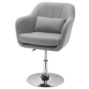 Fauteuil lounge design hauteur réglable pivotant métal chro…