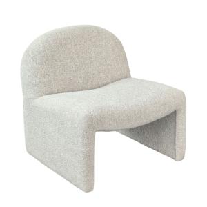 Fauteuil lounge en tissu - Beige chiné