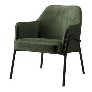Fauteuil lounge en velours Retro Sauge