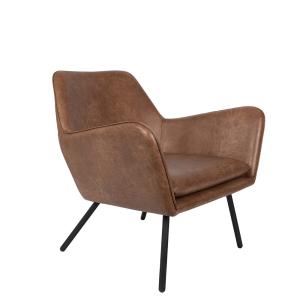 Fauteuil lounge vintage - Marron