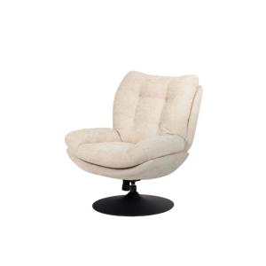 Fauteuil magnum beige piètement noir  100x78cm