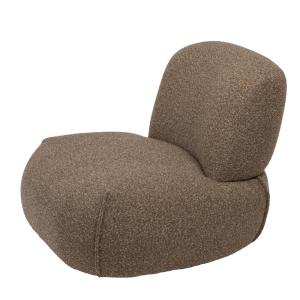 Fauteuil   marron en tissu