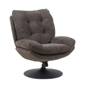 Fauteuil     marron en tissu polyester