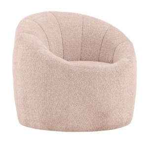 Fauteuil moderne en tissu bouclé beige ANTOINE beige 77x80x…