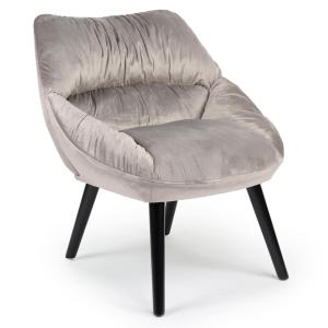 Fauteuil moderne et confortable velours gris