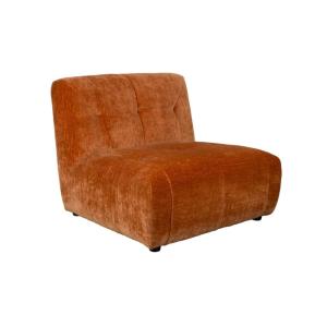 Fauteuil modulable en velours orange