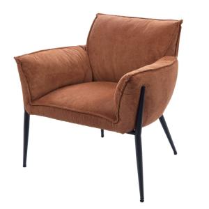 Fauteuil   orange en tissu