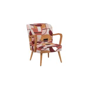 Fauteuil   Orange multicolore en tissu