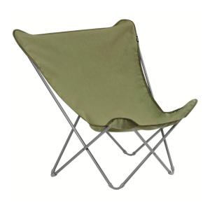 Fauteuil papillon grande largeur en acier vert L83xl91xH87