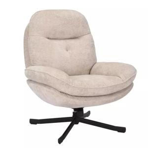Fauteuil pivotant à 360° en tissu beige, sans accoudoirs 77…