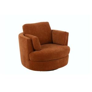 Fauteuil pivotant à 360° en velours texturé