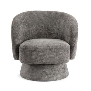 Fauteuil pivotant avec pied central en tissu