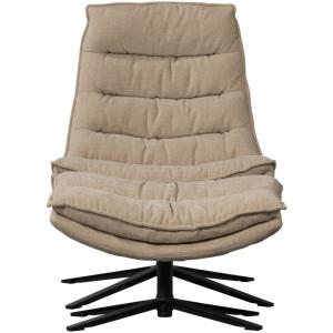 Fauteuil pivotant avec repose-pieds en chenille naturelle