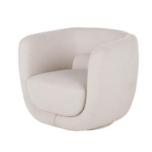 Fauteuil pivotant beige tramé