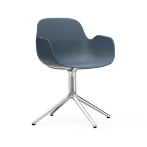 Fauteuil pivotant bleu aluminium