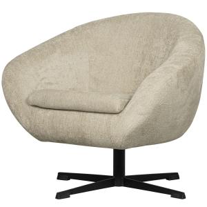 Fauteuil pivotant en chenille pistache