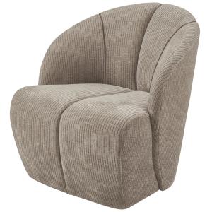 Fauteuil pivotant en coton sable