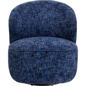 Fauteuil pivotant en polyester tressé bleu foncé