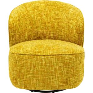 Fauteuil pivotant en polyester tressé jaune