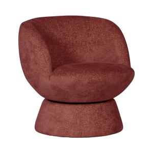 Fauteuil pivotant en tissu - Bordeaux