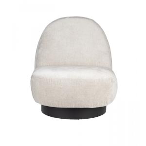 Fauteuil pivotant en tissu doux et chaleureux