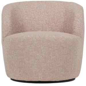 Fauteuil pivotant en tissu mélangé beige