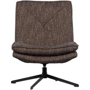 Fauteuil pivotant en tissu mélangé marron