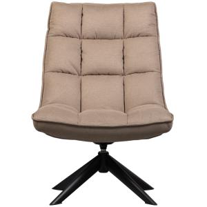 Fauteuil pivotant en tissu sable