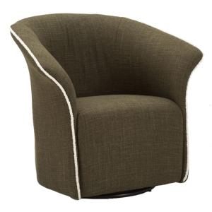 Fauteuil pivotant en tissu vert 83,5x66x80 cm