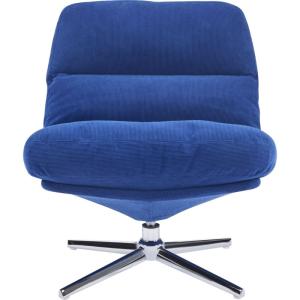 Fauteuil pivotant en velours côtelé bleu électrique - piète…