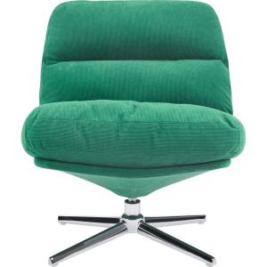 Fauteuil pivotant en velours côtelé vert électrique - piète…