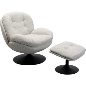 Fauteuil pivotant et repose-pieds Stanford Kare Design