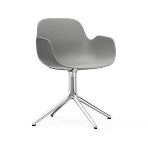 Fauteuil pivotant gris aluminium