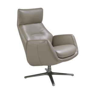 Fauteuil pivotant inclinable cuir gris