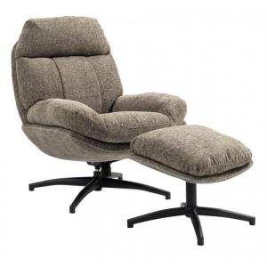Fauteuil pivotant inclinaison réglable avec repose pieds ti…