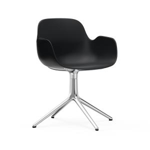 Fauteuil pivotant noir aluminium