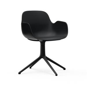 Fauteuil pivotant noir aluminium noir